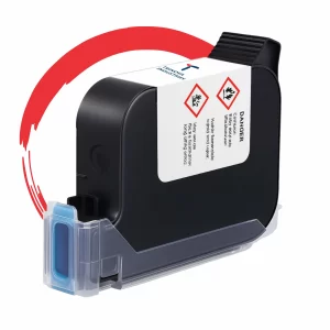 12.7mm red ink cartridge for batch coding inkjet printer printing clear expiry date and batch number on packaging