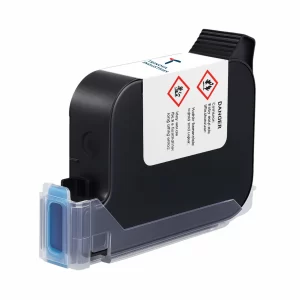 12.7mm white ink cartridge for handheld thermal inkjet batch coding printer printing on plastic metal and cartons