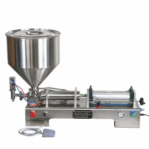 Single head pneumatic paste filling machine 10ml to 100ml stainless steel semi automatic filler