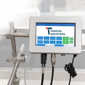 5 inch touchscreen online TIJ printer with conveyor for batch coding on packaging