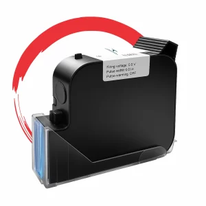 25mm red ink cartridge for thermal inkjet printer used in batch coding and packaging