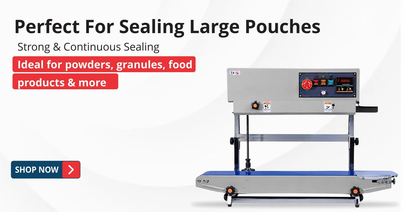 Vertical Continuous Band Sealer for Heavy and Large Pouches