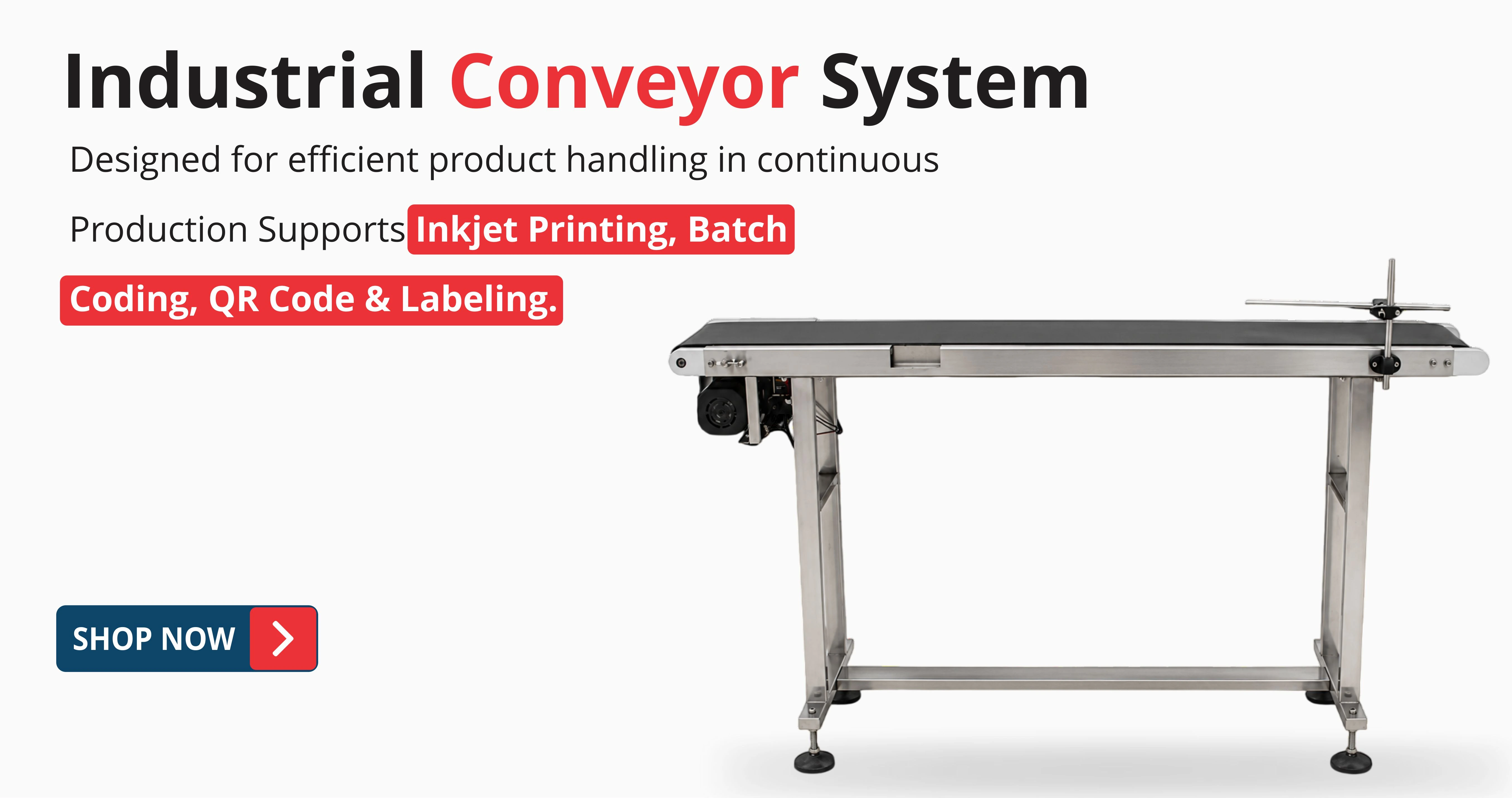Industrial stacker conveyor system for automatic product stacking, material handling and packaging line automation